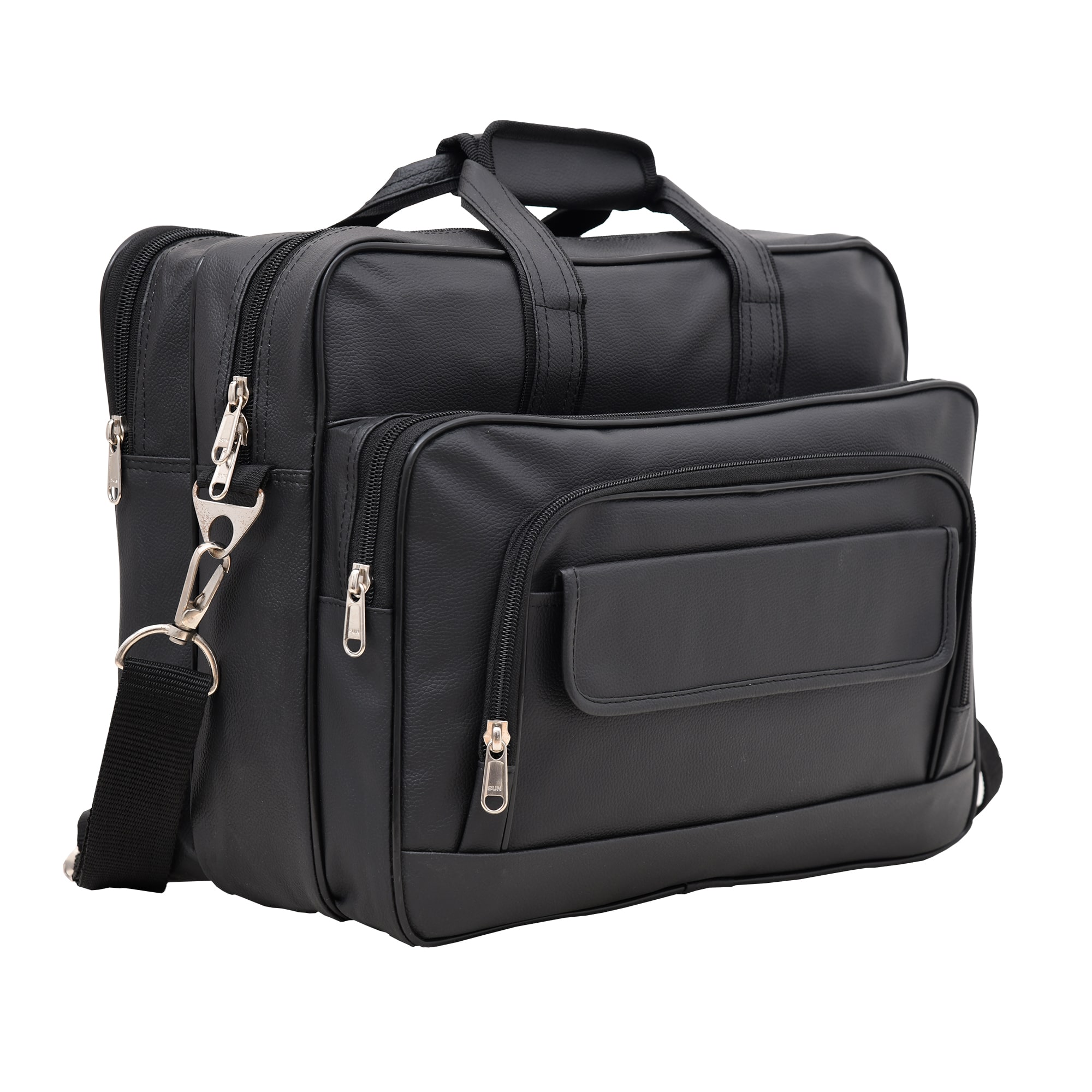 

Aquador Laptop Cum Messenger Bag With Black Faux Vegan Leather