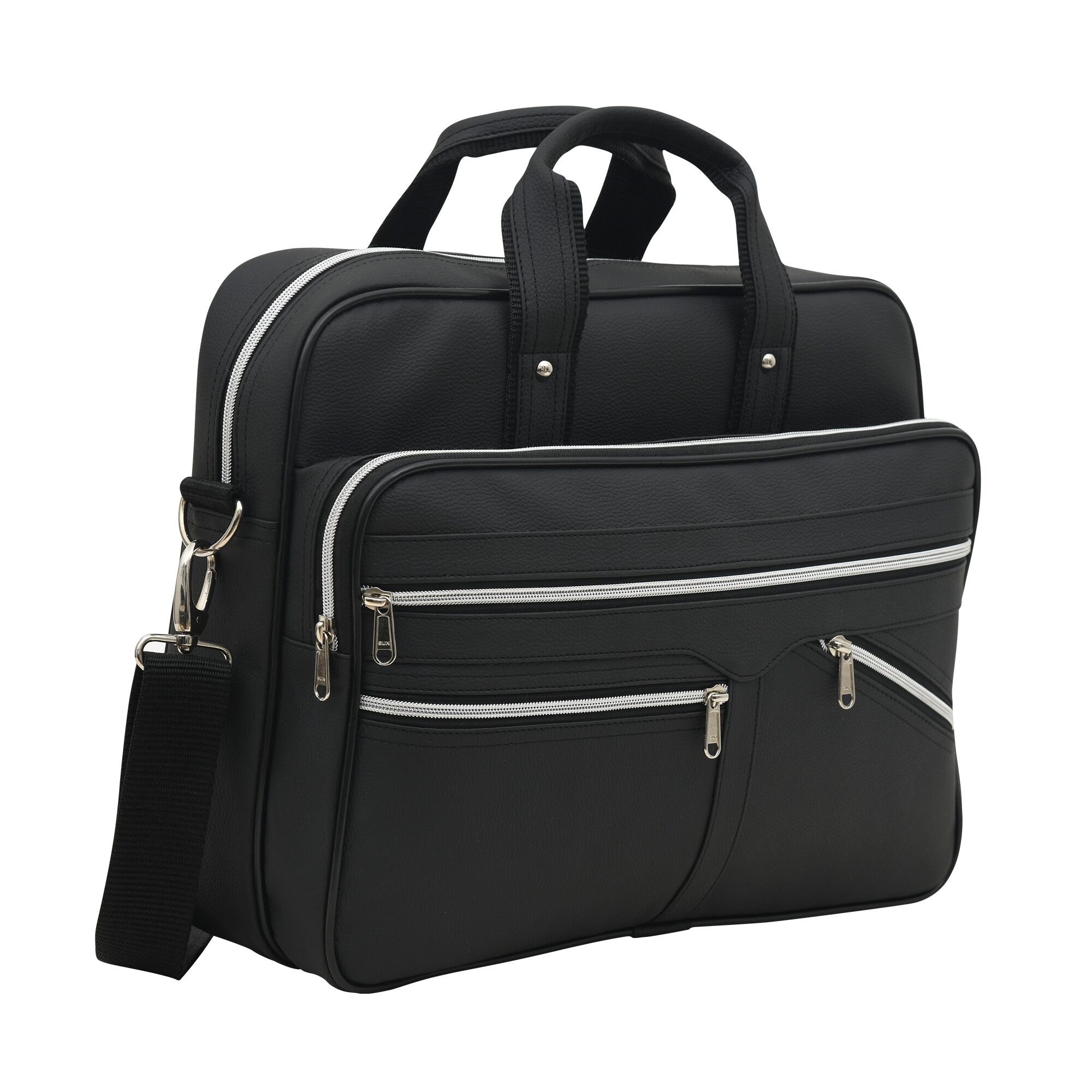 

Aquador Laptop Cum Messenger Bag With Black Faux Vegan Leather