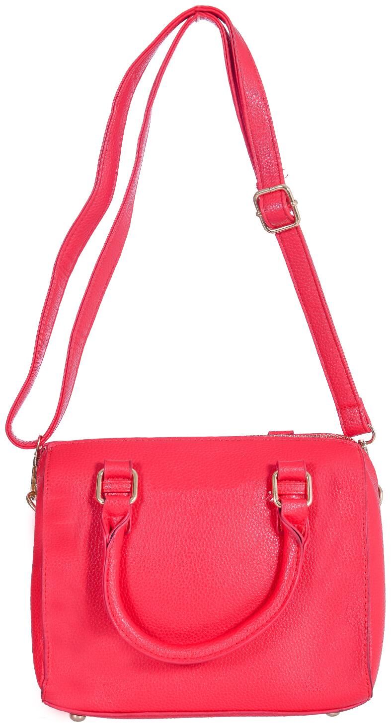 

AR Red Color Women s Handbag Leather Bag with Adjustable Strap for Ladies and Girls