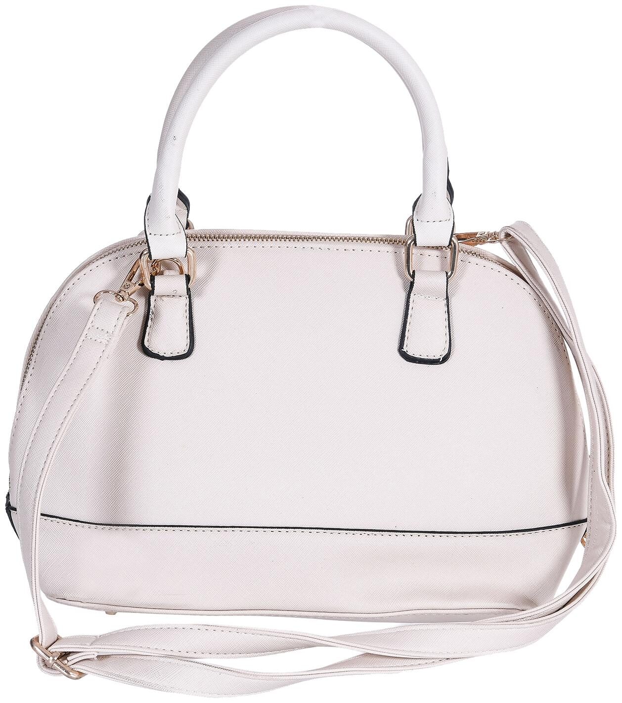 

AR White Color Women s Handbag Leather Bag with Adjustable Strap for Ladies and Girls