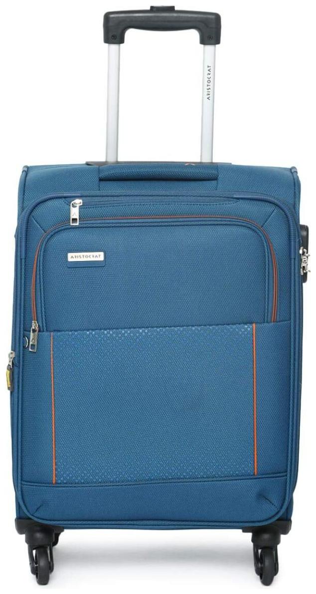

ARISTOCRAT Luggage Medium Size Soft Luggage Bag ( Blue 4 Wheels )