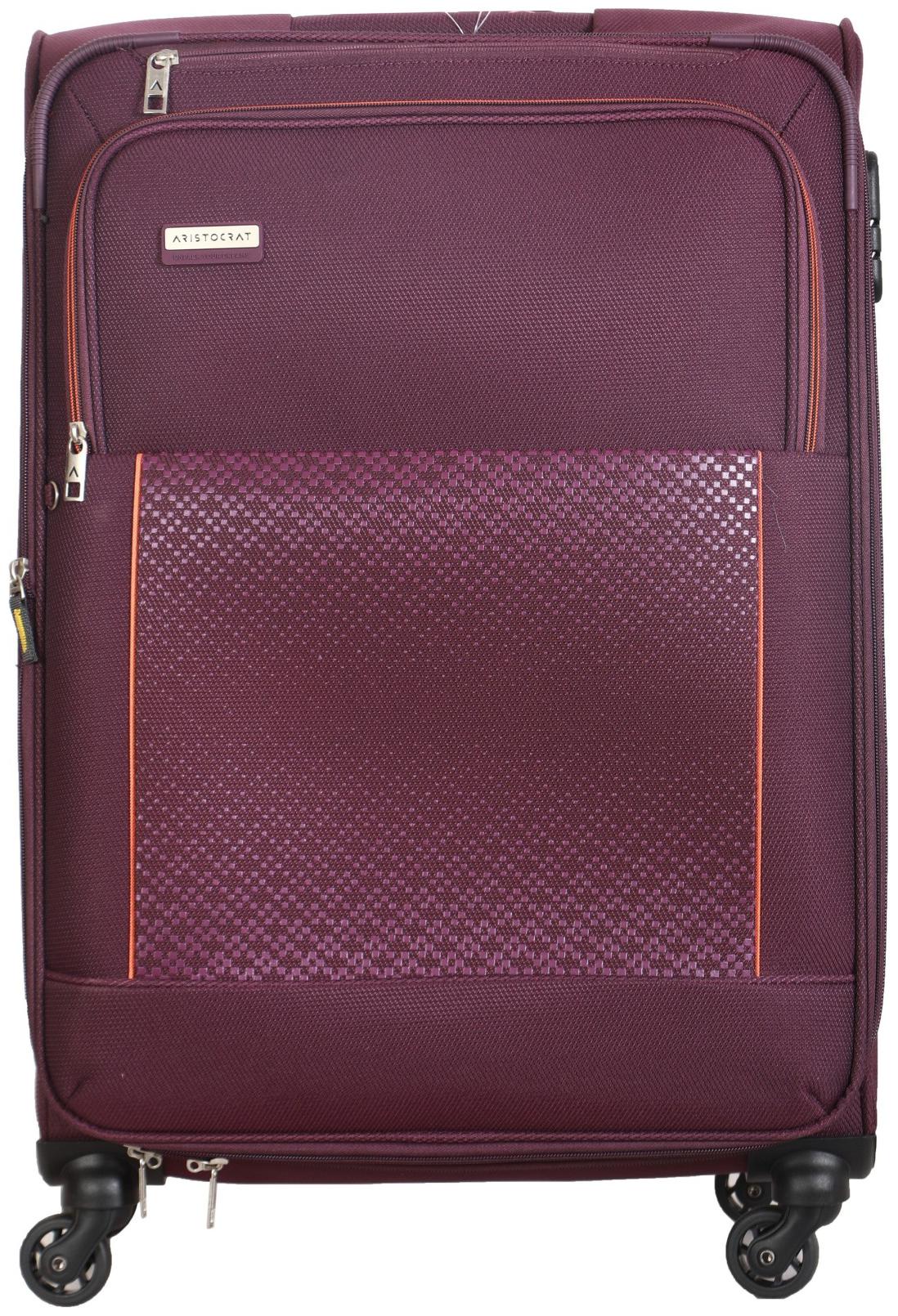 

ARISTOCRAT VERRANO Medium Size Soft Luggage Bag ( Purple 4 Wheels )