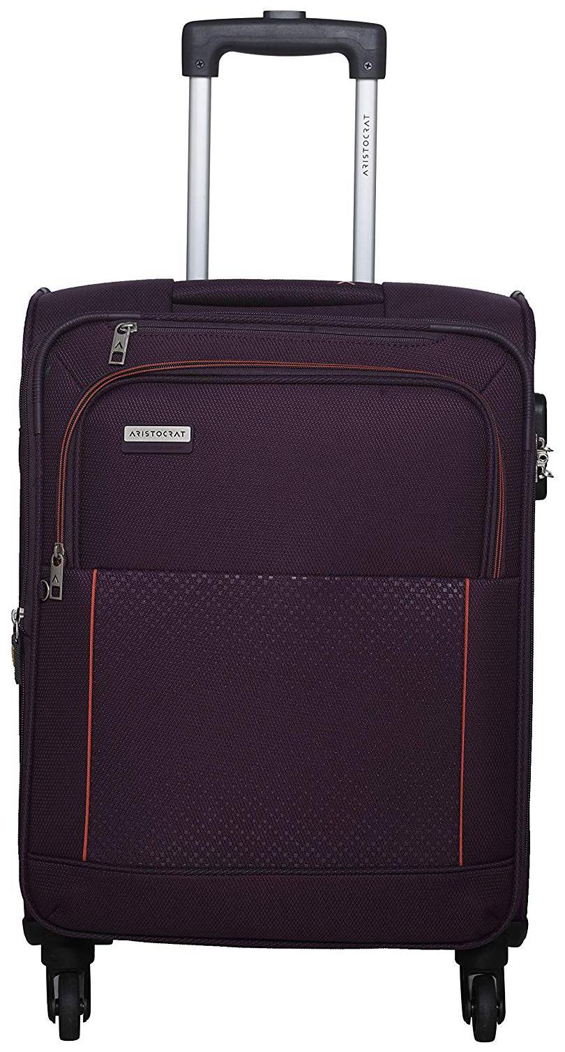 

ARISTOCRAT Luggage Cabin Size Soft Luggage Bag ( Purple 4 Wheels )