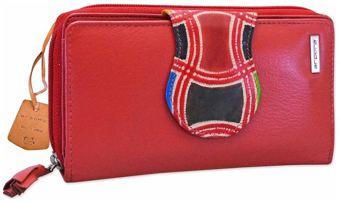 

Arpera Women Red Leather Wallet