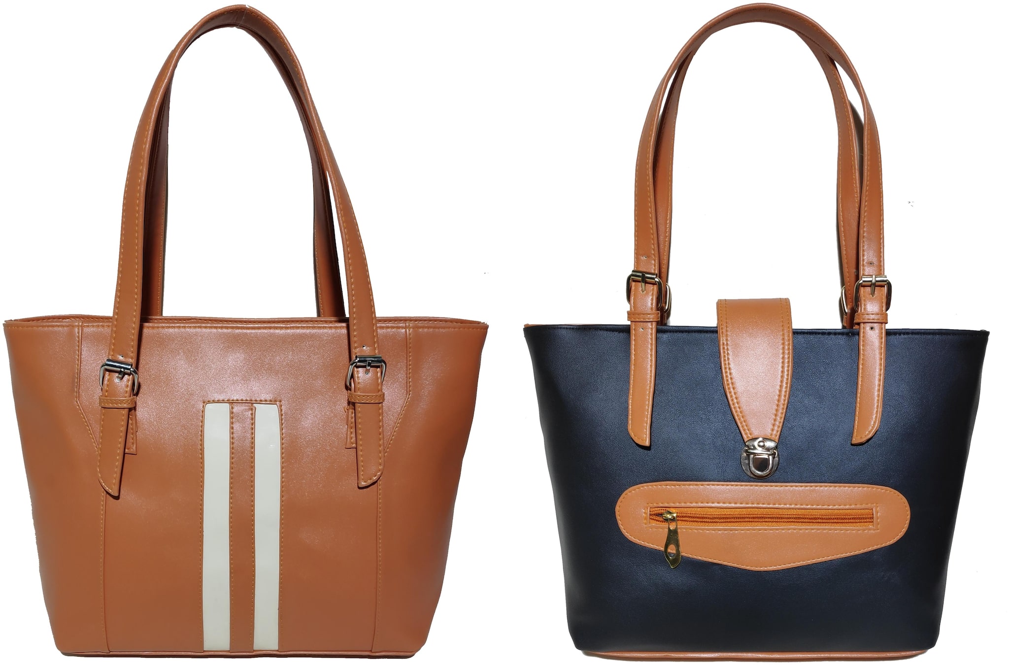 

AZED Collections Tan Black PU Shoulder Bag