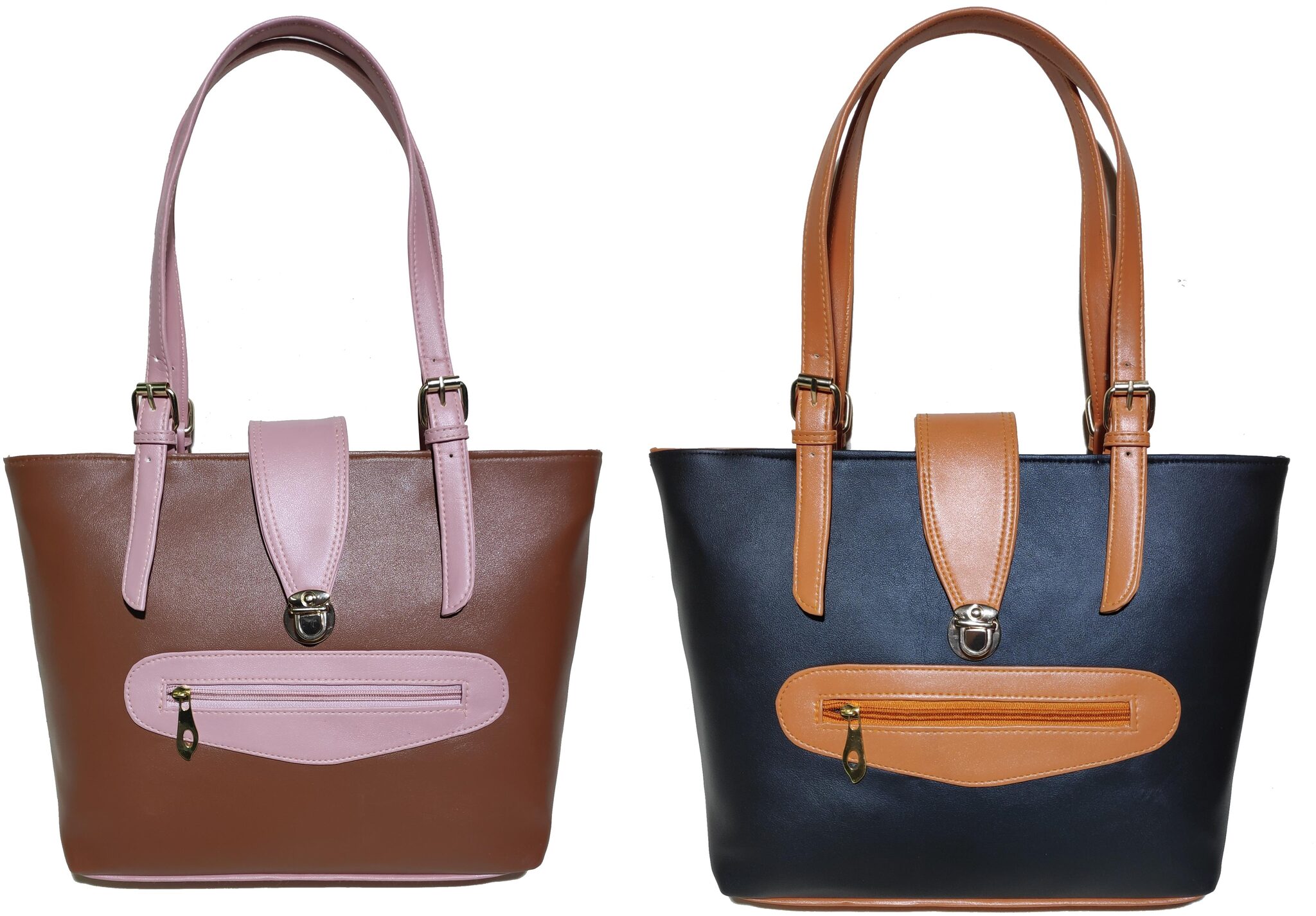 

AZED Collections Brown Black PU Shoulder Bag