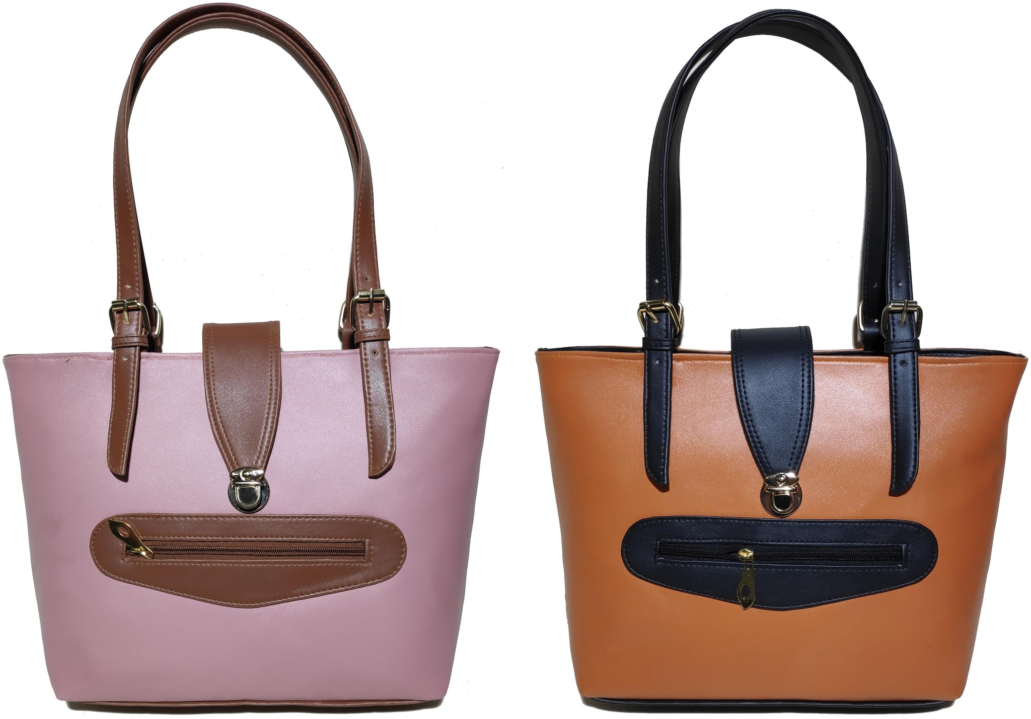

AZED Collections Pink Tan PU Shoulder Bag