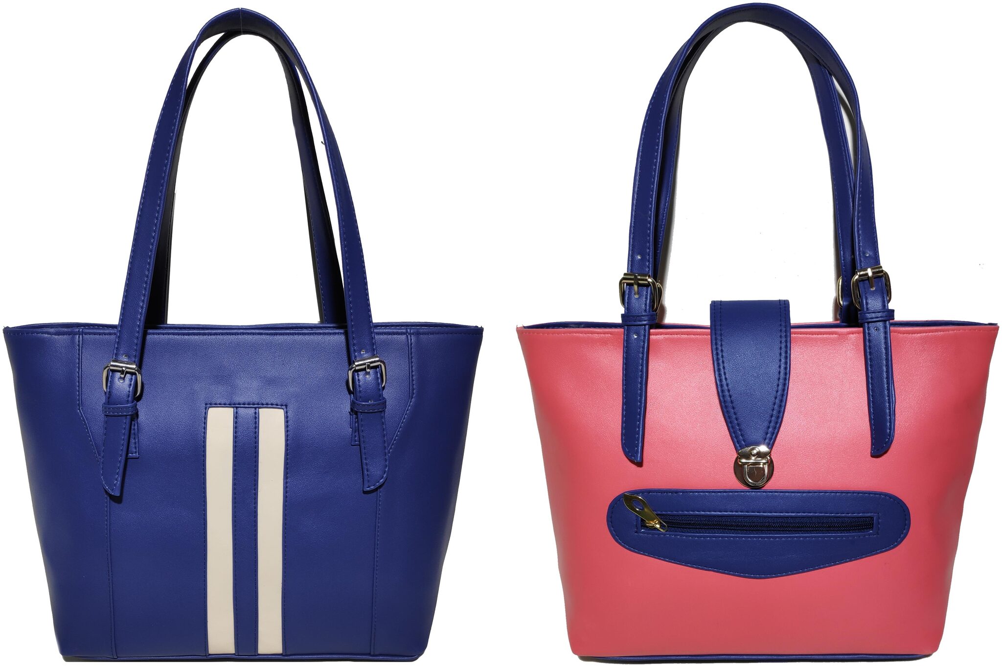 

AZED Collections Blue Red PU Shoulder Bag