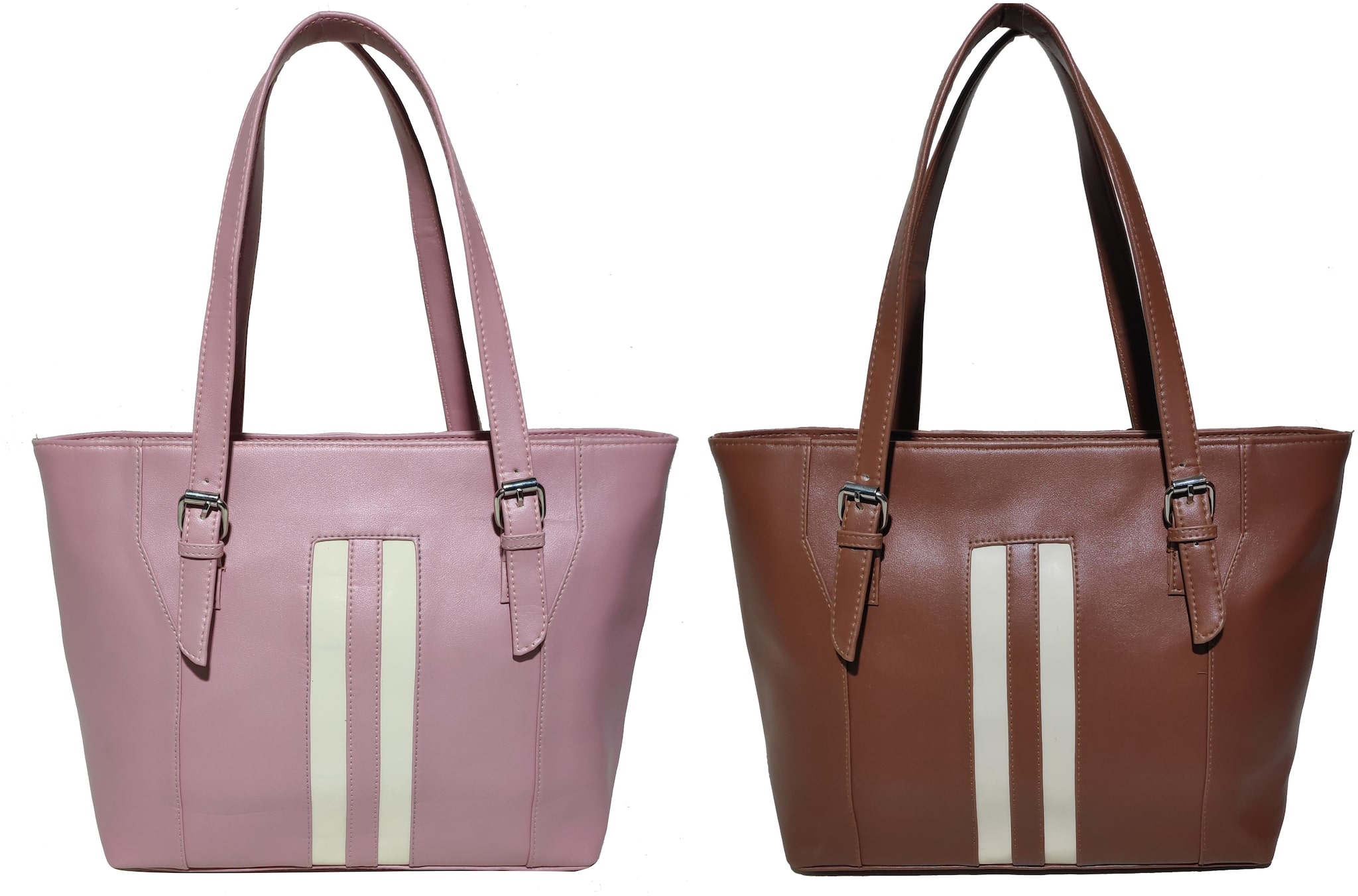 

AZED Collections Pink Brown PU Shoulder Bag