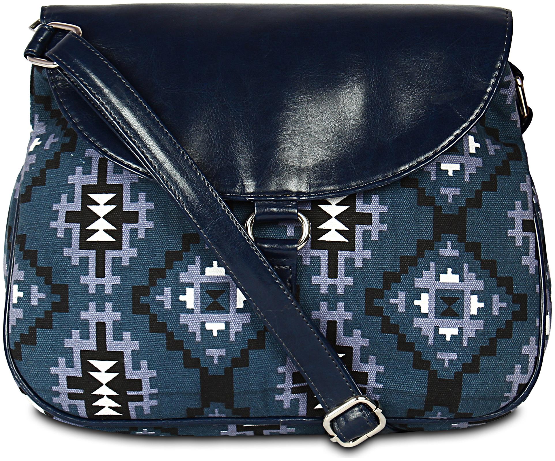 

BABES BABAS Blue Canvas Printed Sling Bag