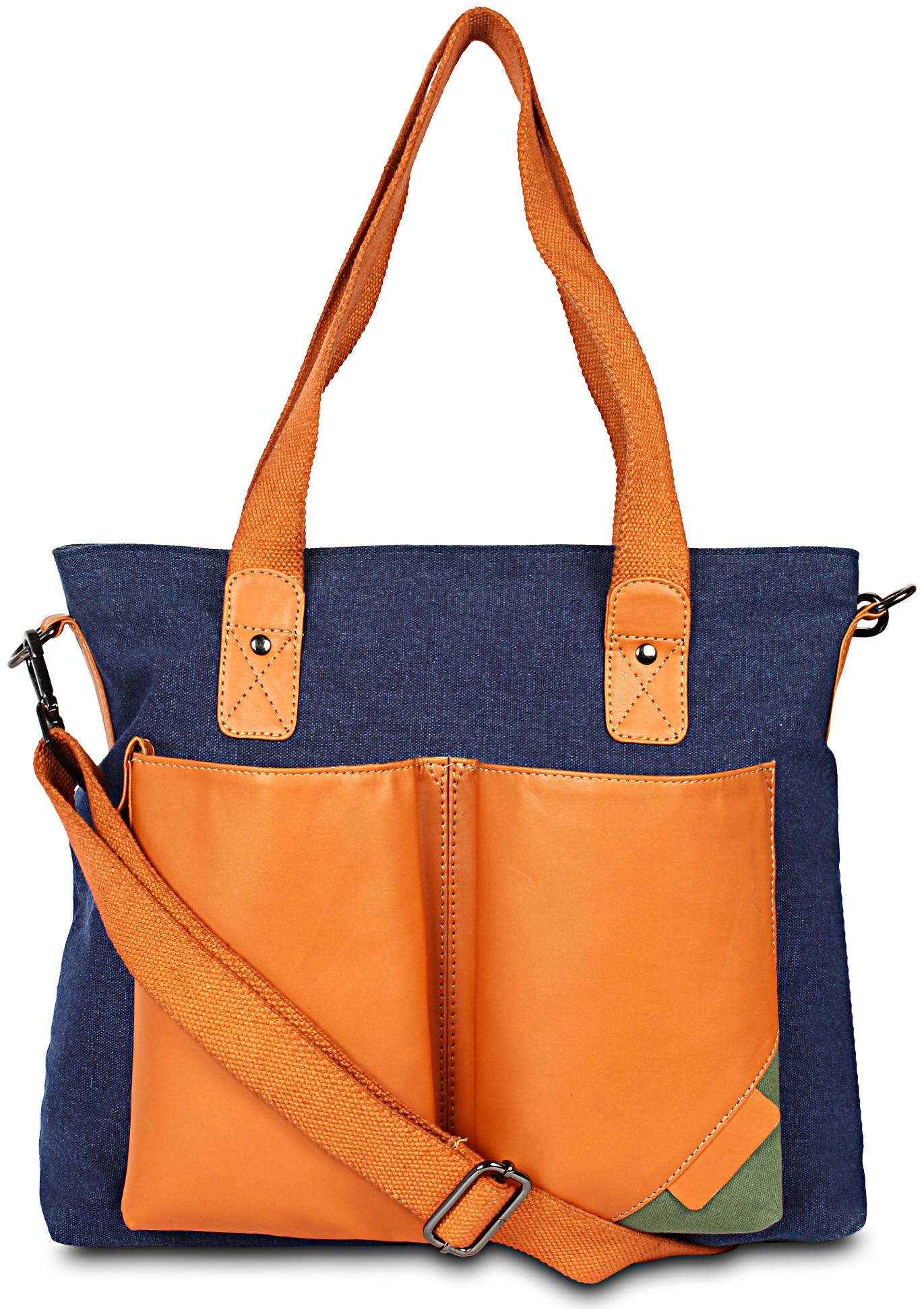 

BABES BABAS Blue Canvas Shoulder Bag - Messenger Bag