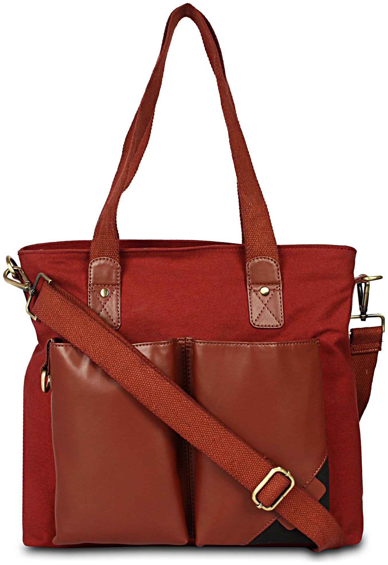 

BABES BABAS Red Canvas Shoulder Bag - Messenger Bag