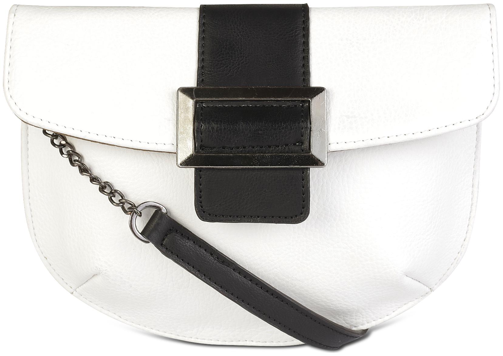

BABES BABAS White Faux Leather Solid Sling Bag