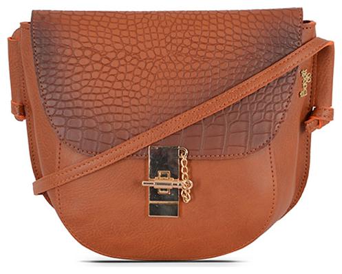

Baggit Orange Synthetic Handheld Bag