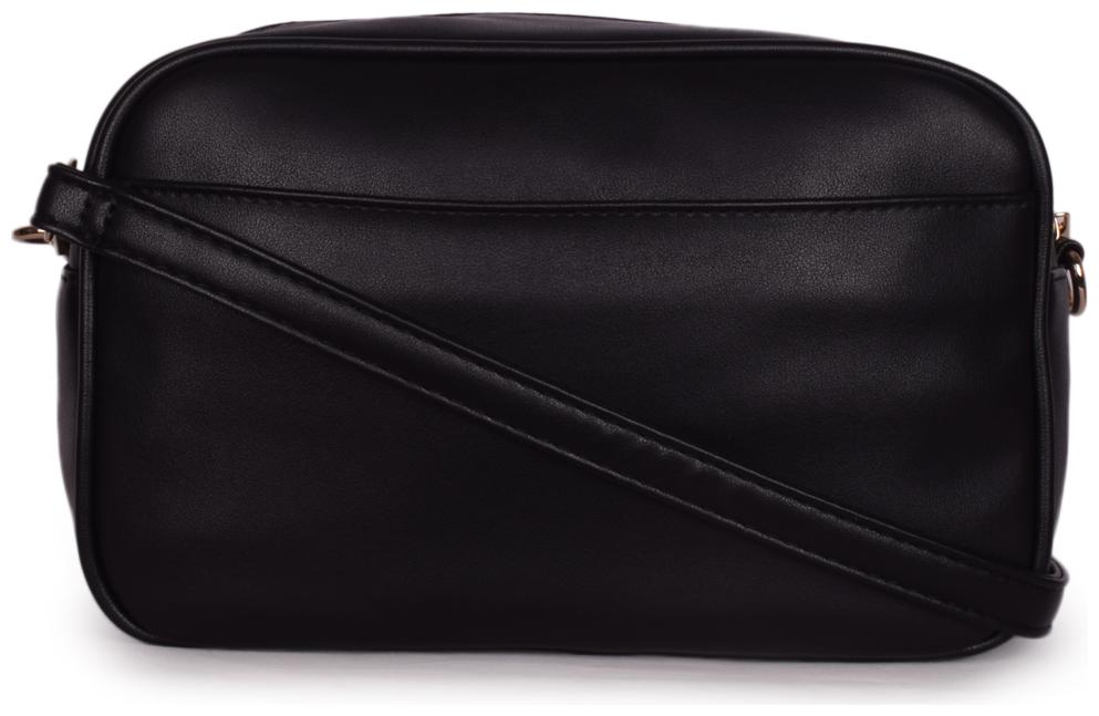 

Bagkok Black PU Solid Sling Bag