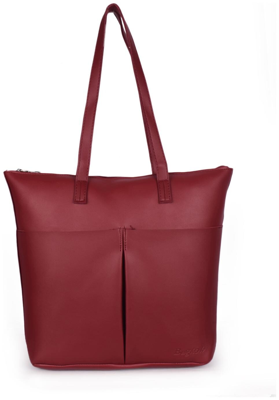 

Bagkok Maroon PU Handheld Bag