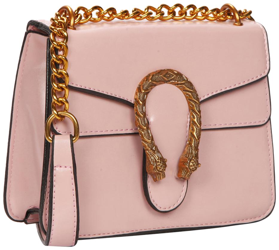 

Bagkok Pink PU Solid Sling Bag