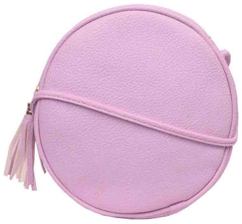 

Bagkok Pink PU Solid Crossbody Bag