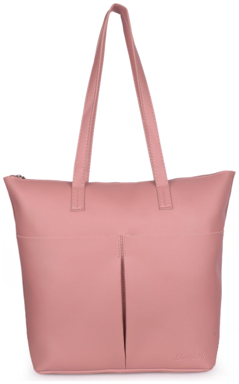 

Bagkok Pink PU Handheld Bag