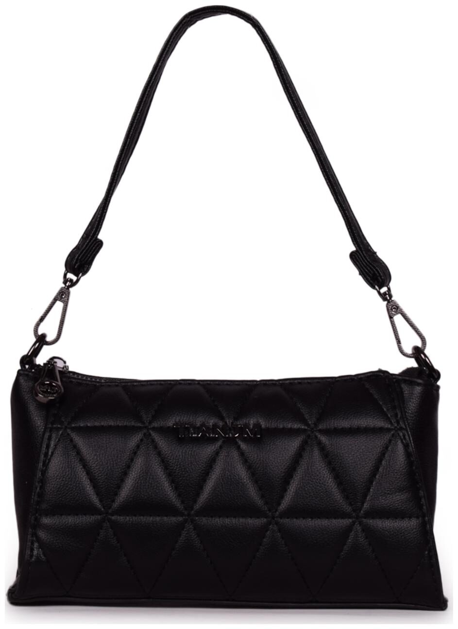 

Bagkok Black PU Solid Sling Bag