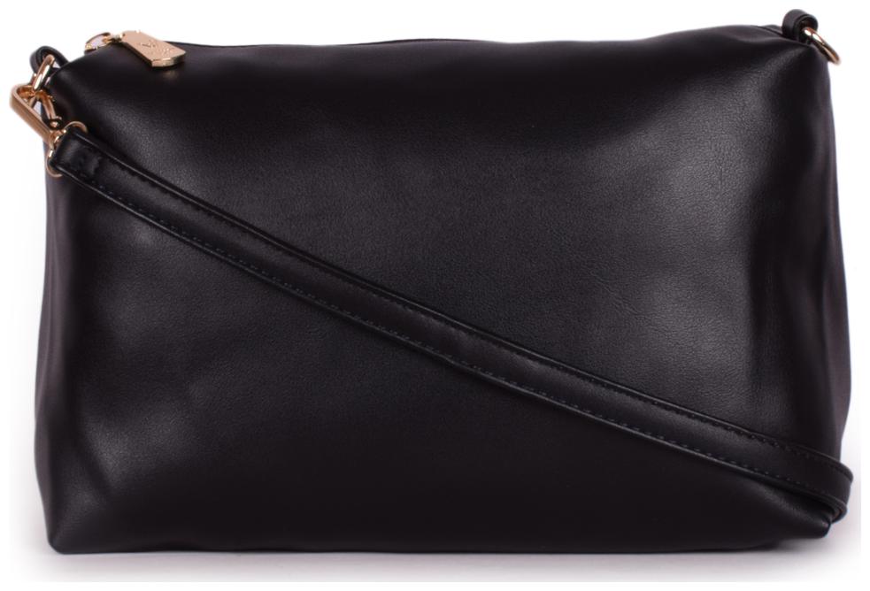 

Bagkok Black PU Solid Sling Bag