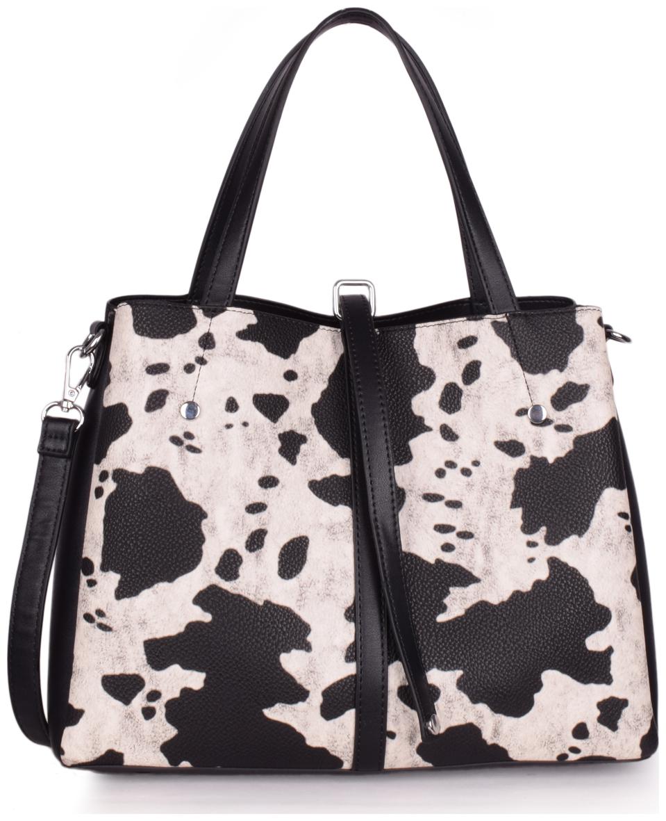 

Bagkok Black White PU Satchel