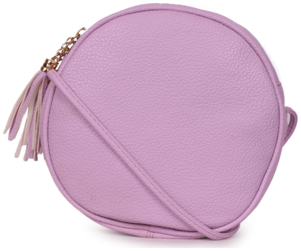 

Bagkok Purple PU Solid Sling Bag