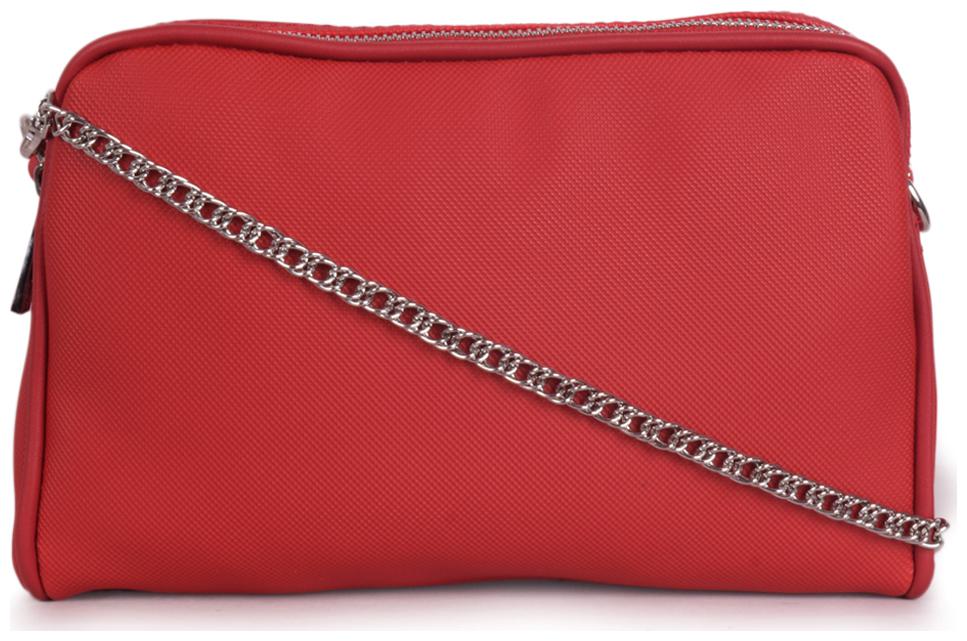 

Bagkok Red PU Solid Sling Bag
