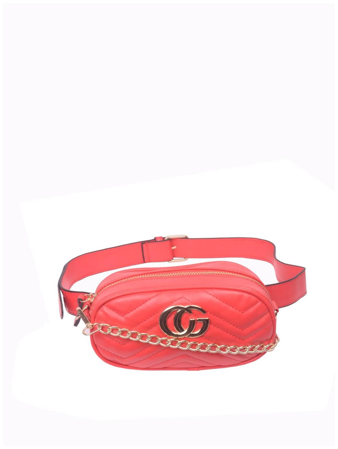 

Bagkok Red PU Waist Pouch