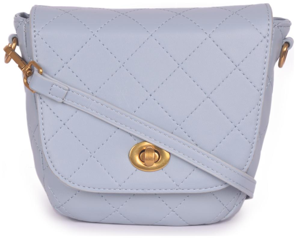 

Bagkok Blue PU Solid Sling Bag