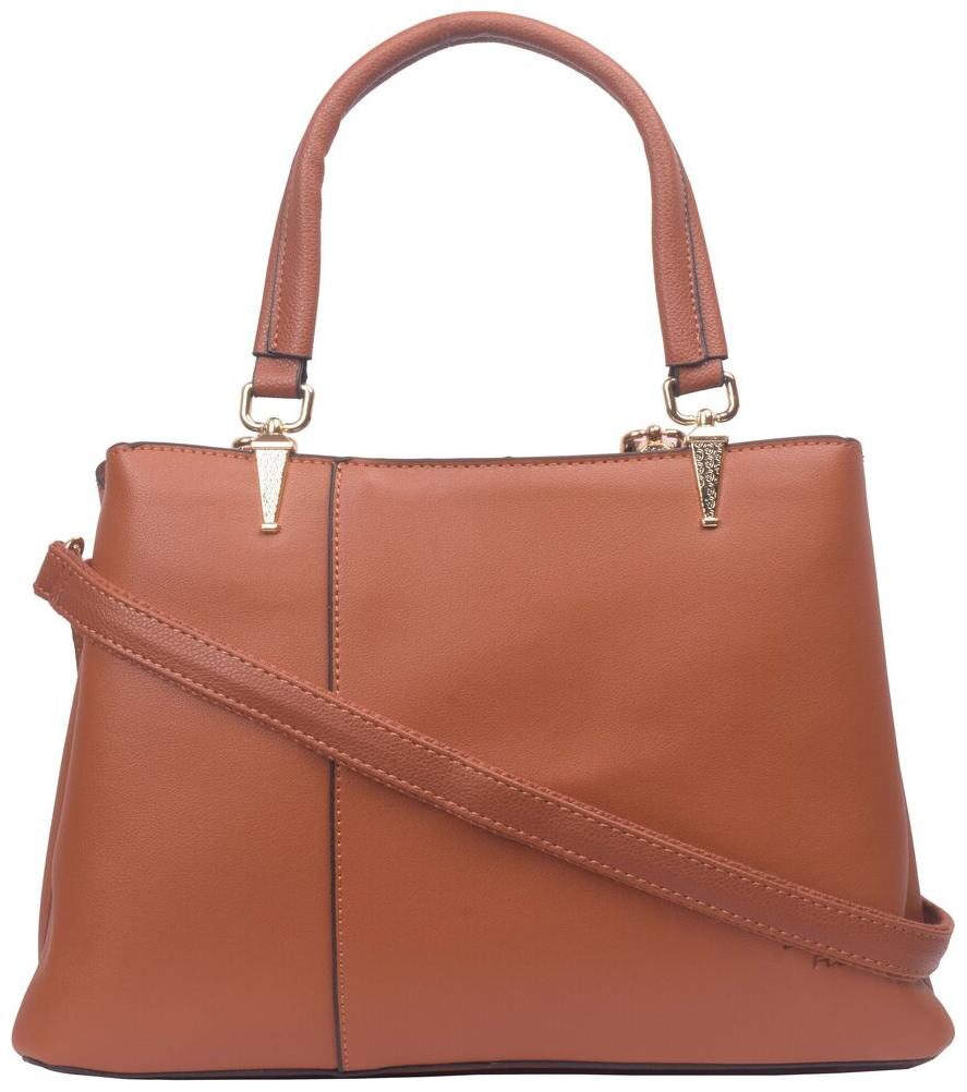 

Bagkok Tan PU Handheld Bag - Tan PU Satchel