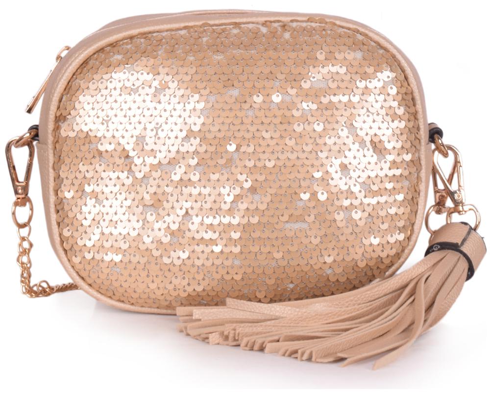 

Bagkok Gold PU Solid Crossbody Bag