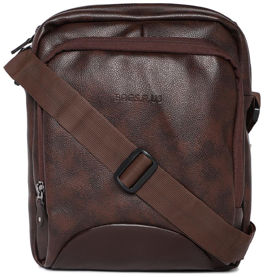 

BagsRUs Faux Leather 28 cms Brown Messenger Sling Bag