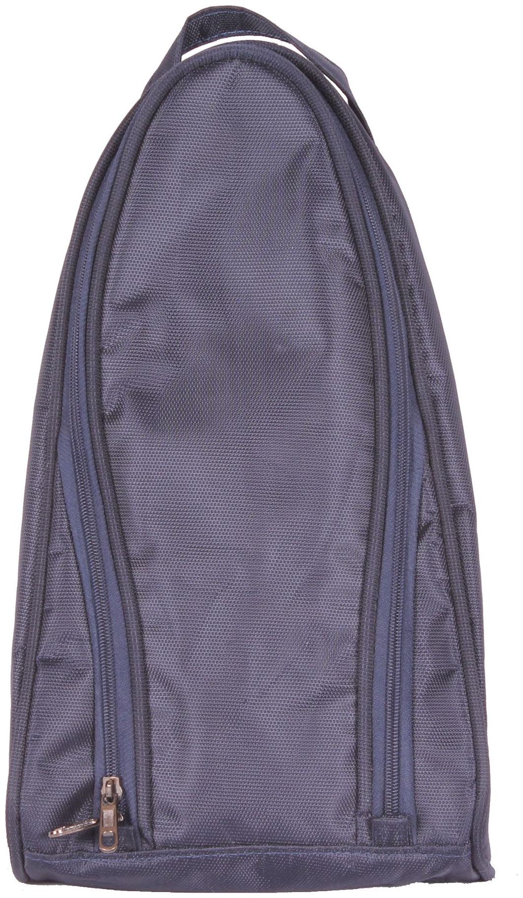 

BagsRUs Navy Blue Water Resistant Polyester Protective Shoe Travel Bag with Zip Closure (SH101FNB)