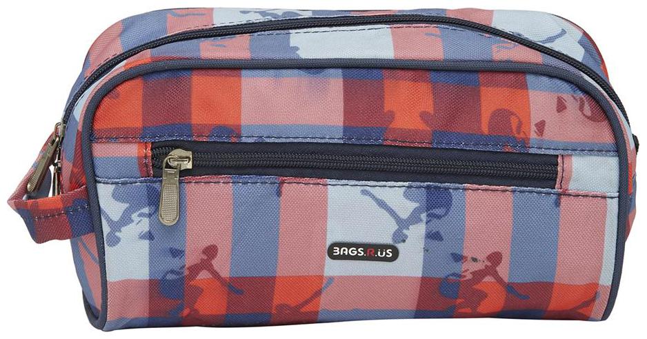 

BagsRUs Navy Blue Buff Polyester 2 5 L Travel Toiletry Bag for Men and Women (TK107FNB)
