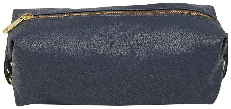 

BagsRUs Navy Blue Faux Leather 3 L Travel Toiletry Bag for Men and Women (TK114FNB)