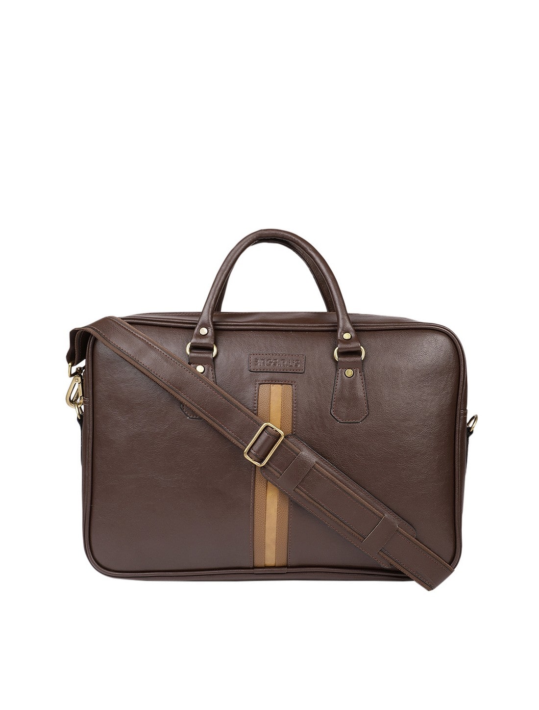 

BagsRus Unisex 17 inch Leatherette Executive Messenger Office (Brown) Laptop messenger bag Up to 16 inch Laptop