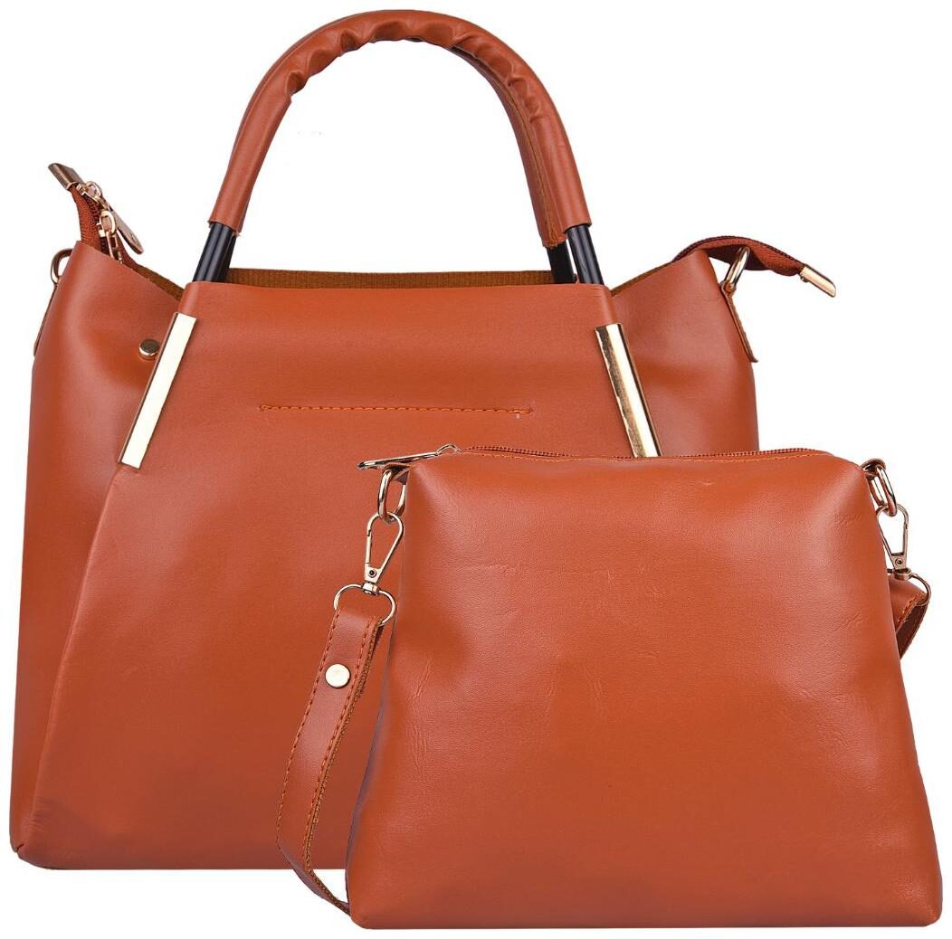 

Bailey sells Stylish Combo Of Leather Womens Handbag and Sling bag (Brown color)