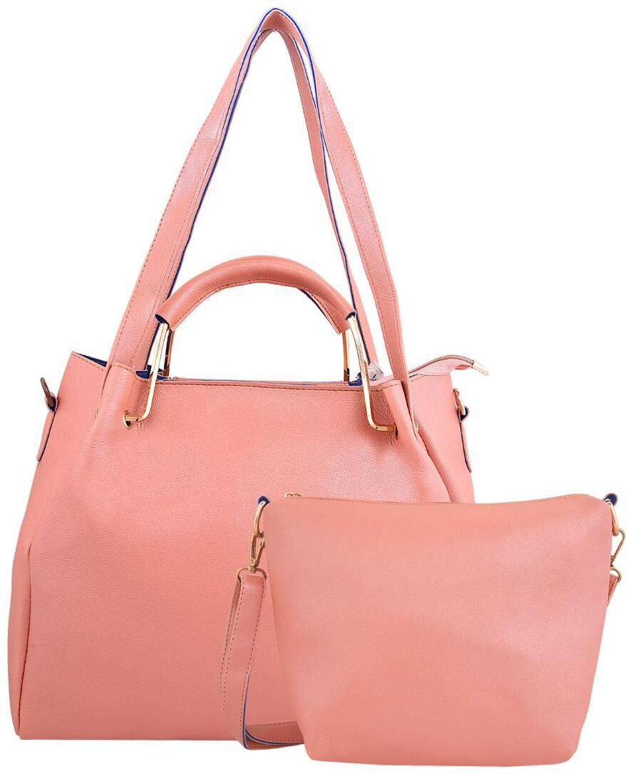 

Bailey sells Stylish Combo Of Pu Leather Womens Handbag and Sling bag (Peach color)