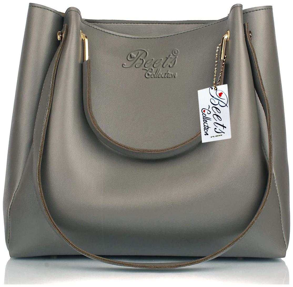 

BEETS COLLECTION Grey Faux Leather Handheld Bag