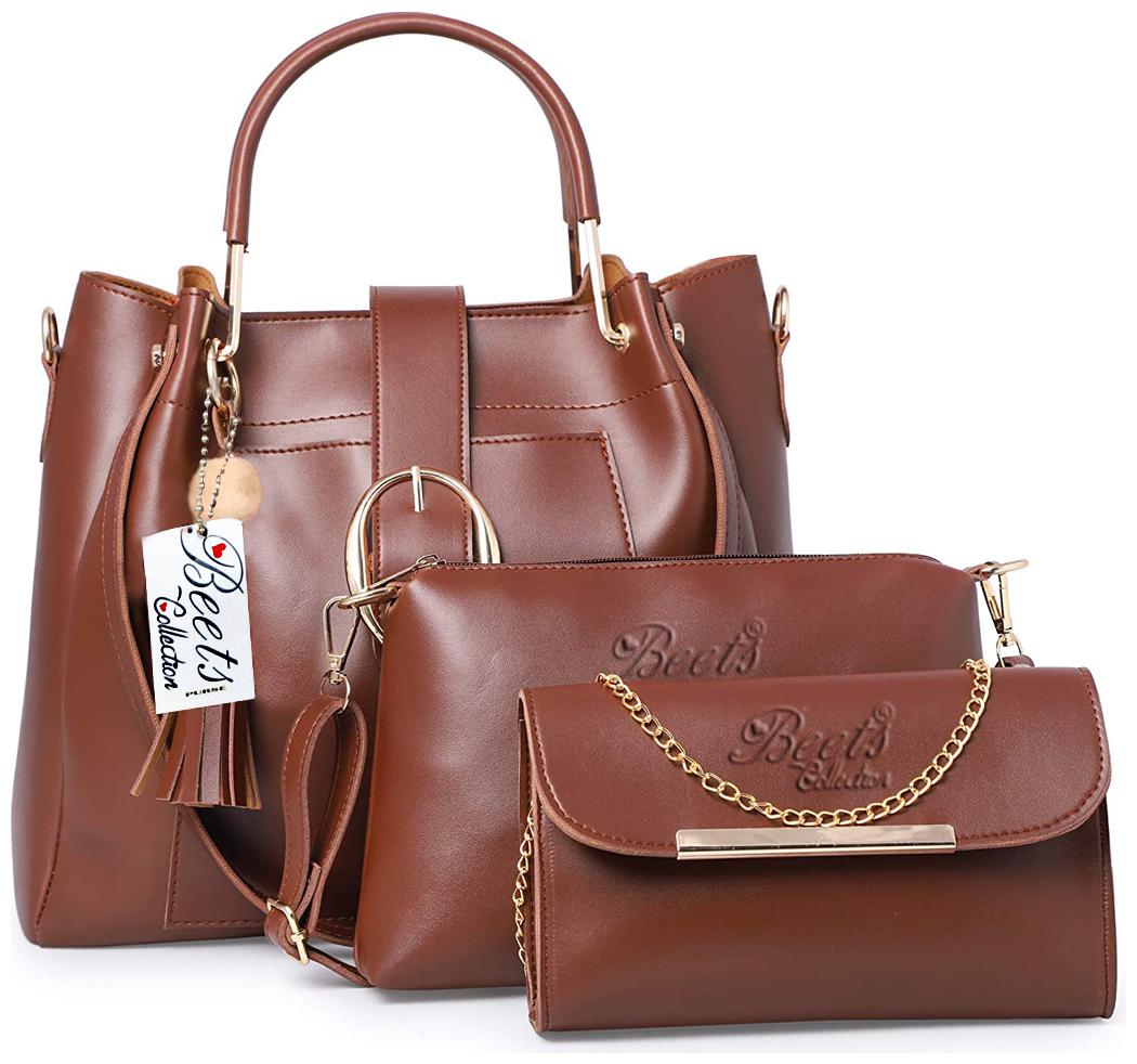 

BEETS COLLECTION Brown Faux Leather Handheld Bag