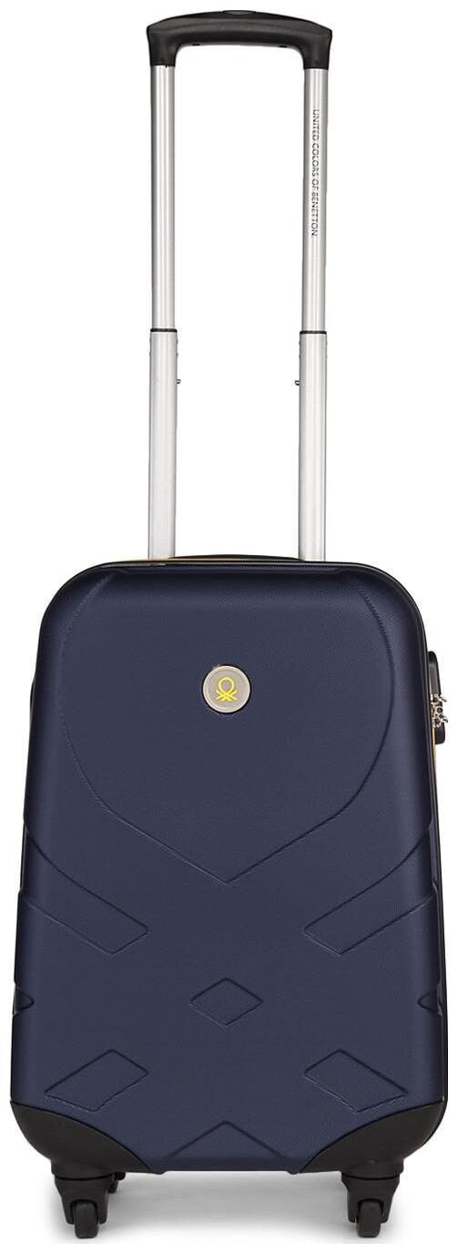 

United Colors Of Benetton Cabin Size Hard Luggage Bag ( Blue 4 Wheels )
