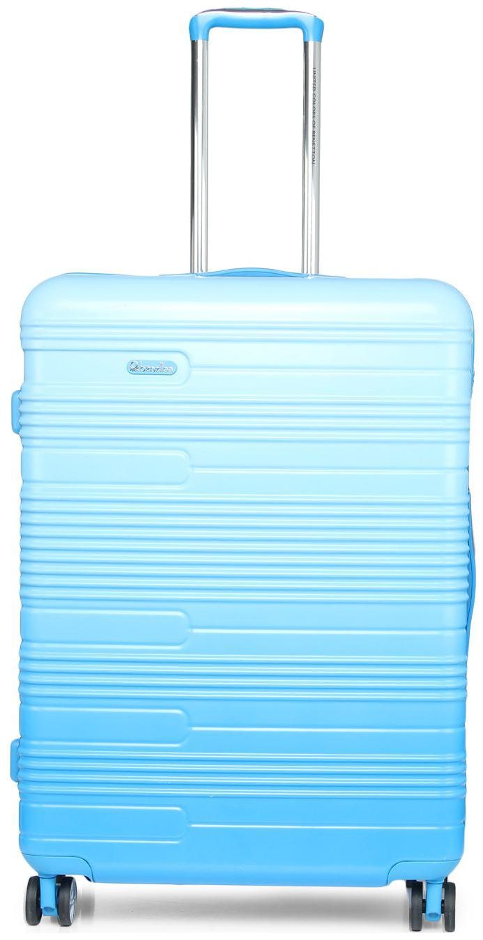 

United Colors Of Benetton Large Size Hard Luggage Bag ( Blue 4 Wheels )