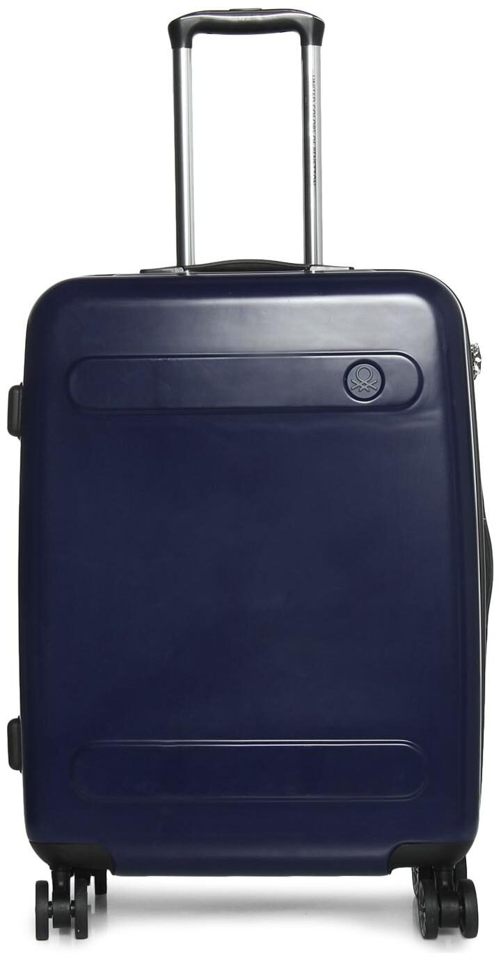 

United Colors Of Benetton Medium Size Hard Luggage Bag ( Blue 4 Wheels )