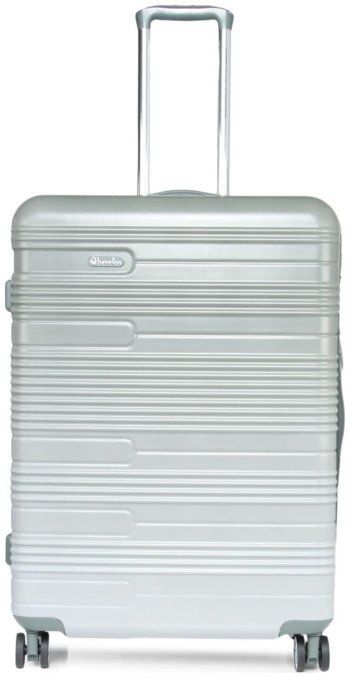 

United Colors Of Benetton Large Size Hard Luggage Bag ( Grey 4 Wheels )