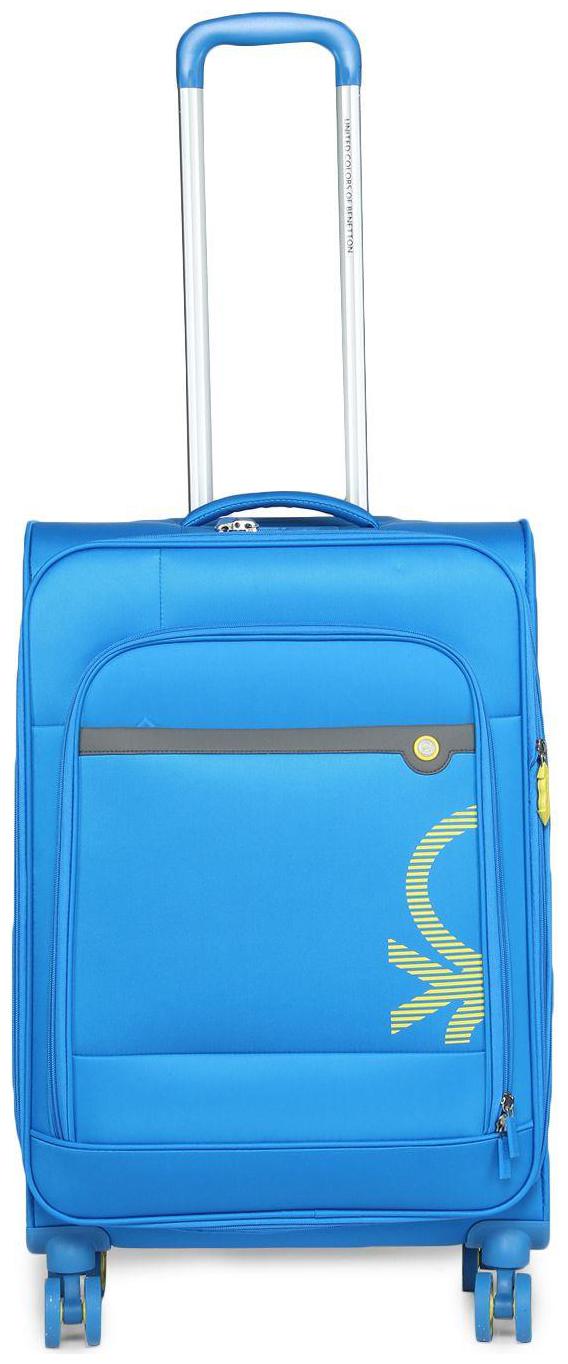 

United Colors Of Benetton Medium Size Soft Luggage Bag ( Blue 4 Wheels )