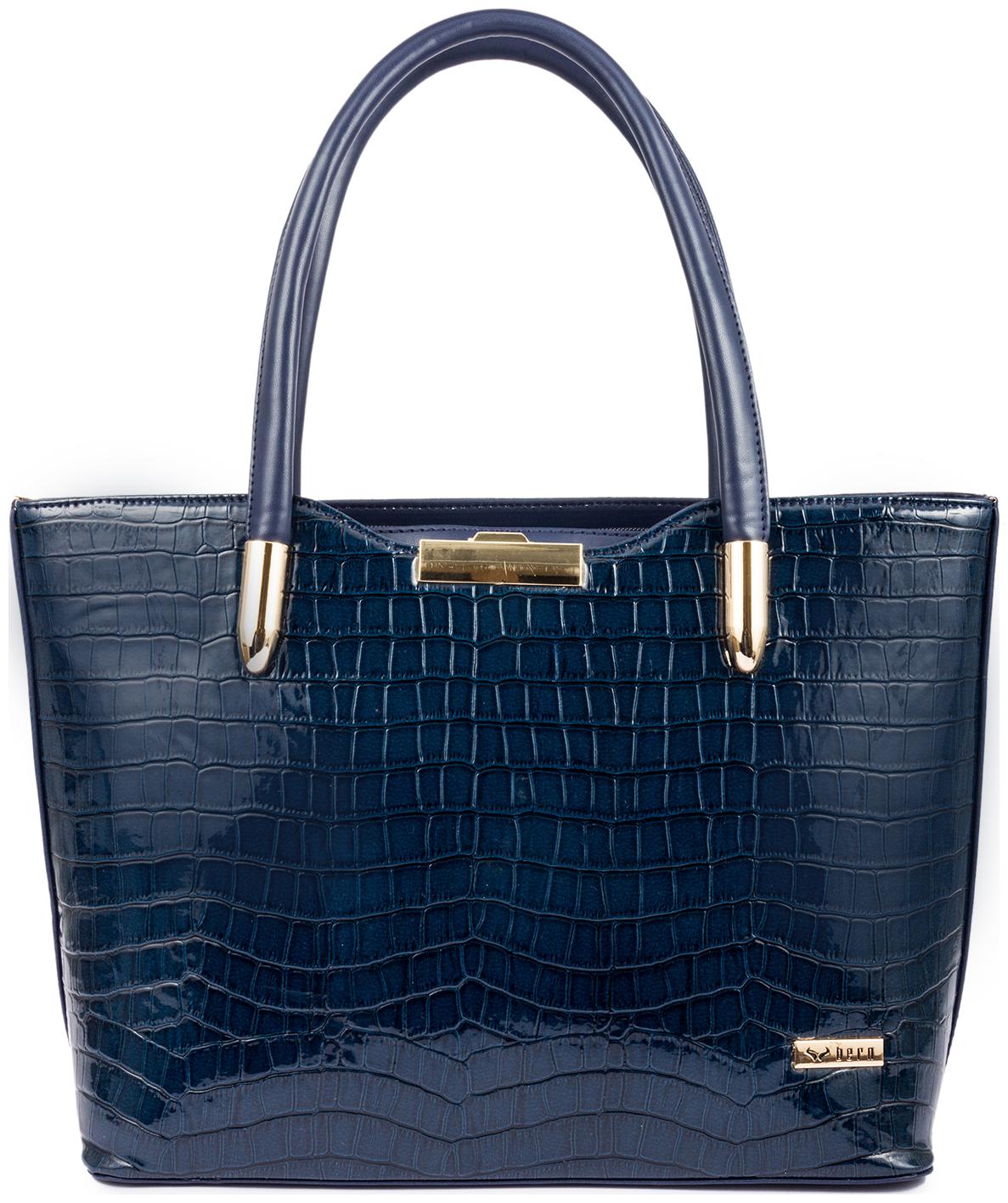 

BERN Women Solid PU - Tote Bag Blue