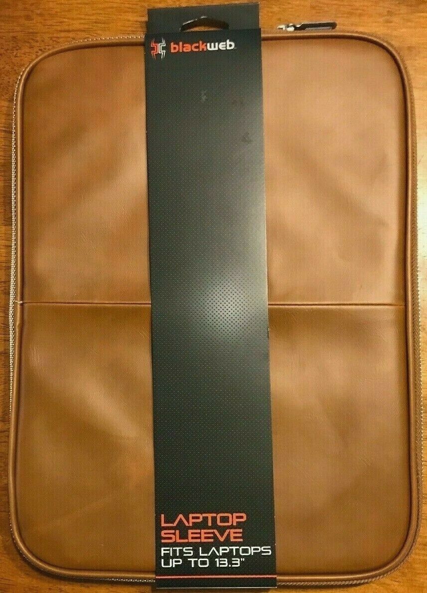 

Blackweb Laptop Sleeve Fits Up To 13 3 Brown Leather Apple Macbook HP Dell 102