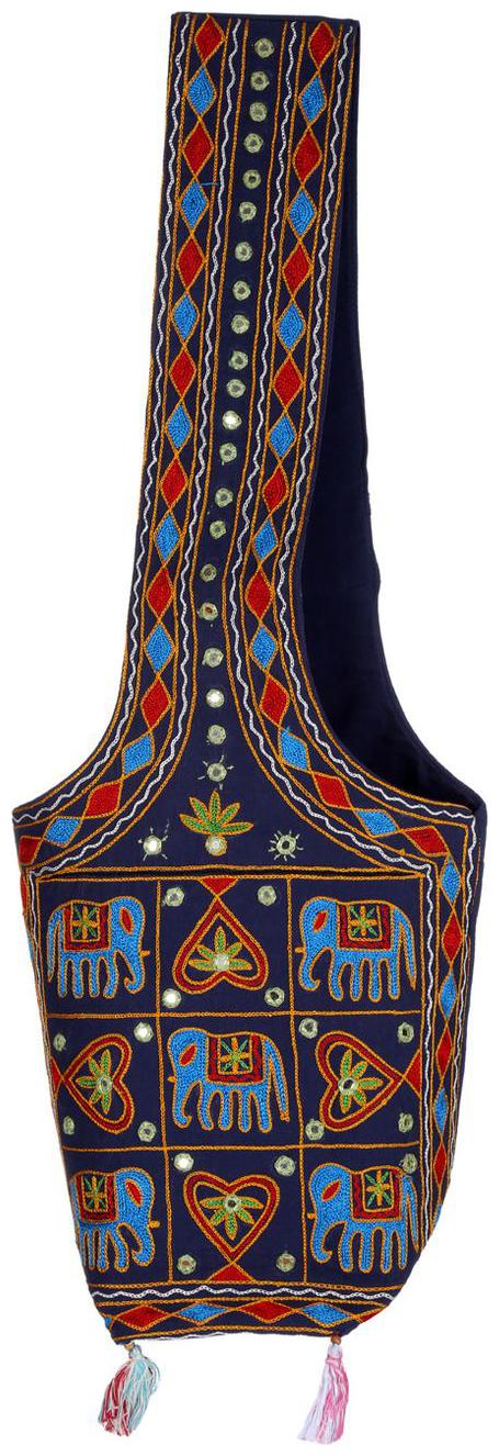 

Blue Blue Ethnic Sling Bag Mirror Work Cotton Sling Bags For Girls 15 X 8 X 17 Sling Bags For Women Girls Sling Bag By Rajrang