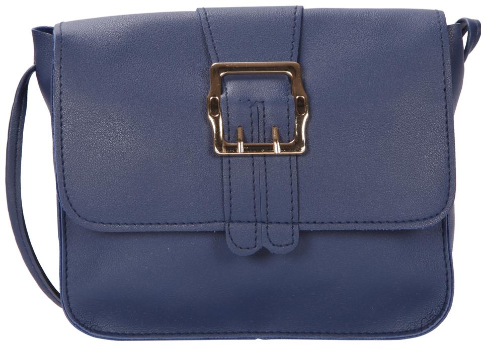 

Bagkok Blue PU Solid Sling Bag